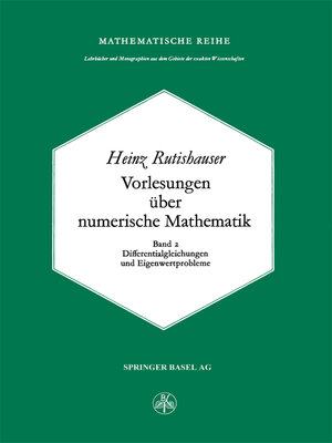 cover image of Vorlesungen über Numerische Mathematik